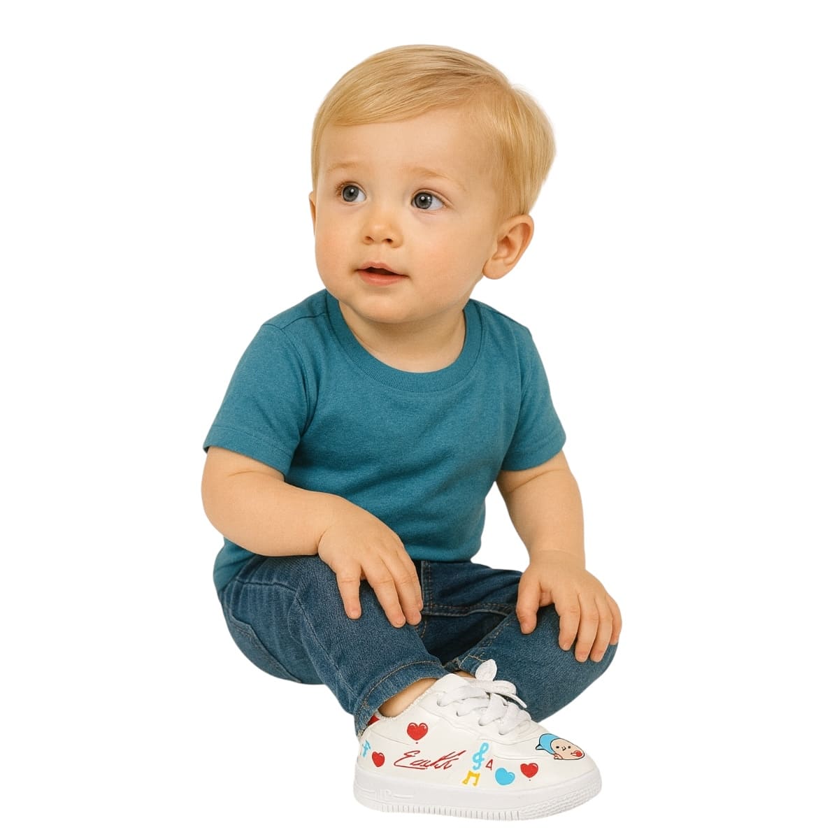 Tenis Bebé Eichh Plim Plim Color Blanco Con Rojo