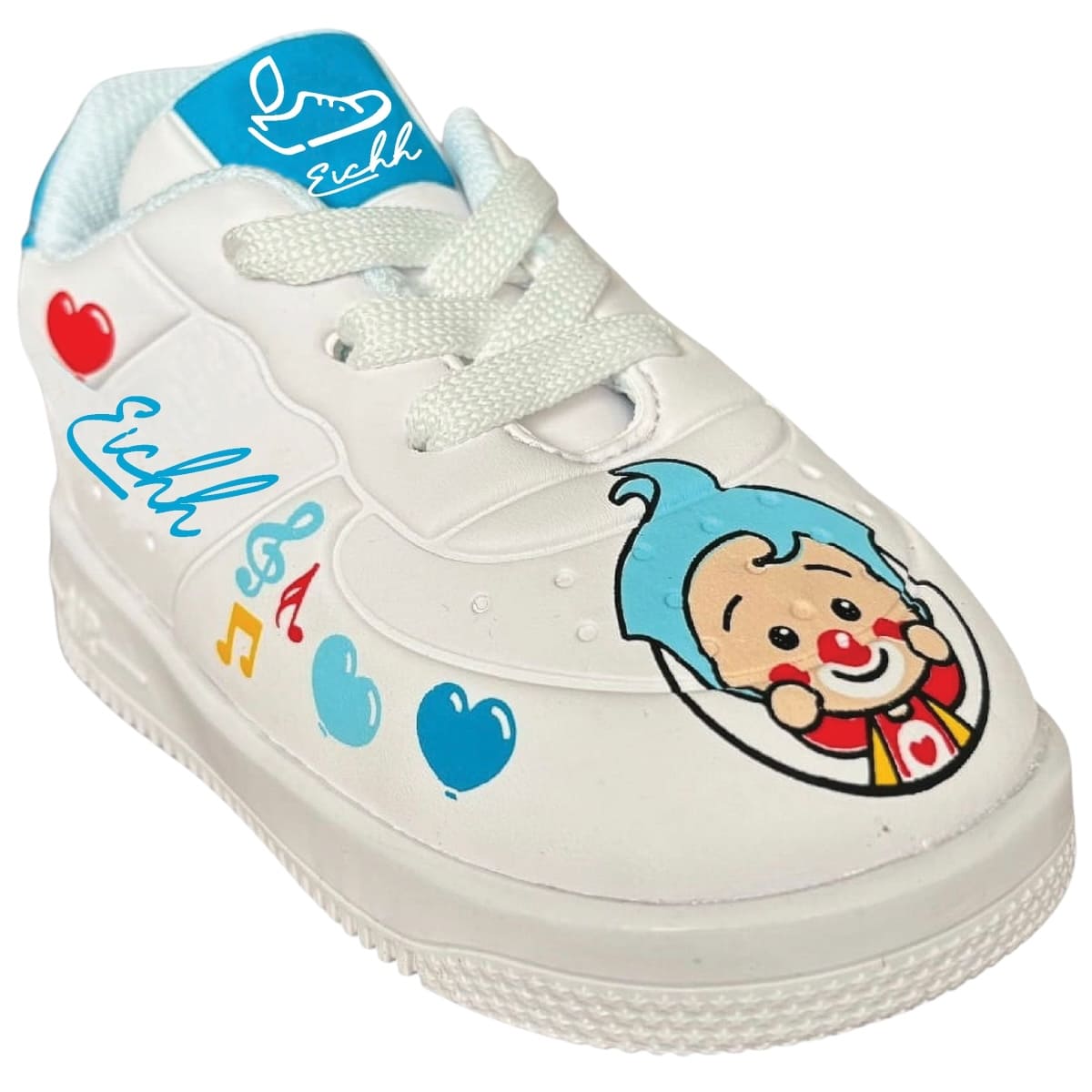 Tenis Bebé Eichh Plim Plim Color Blanco Con Turquesa