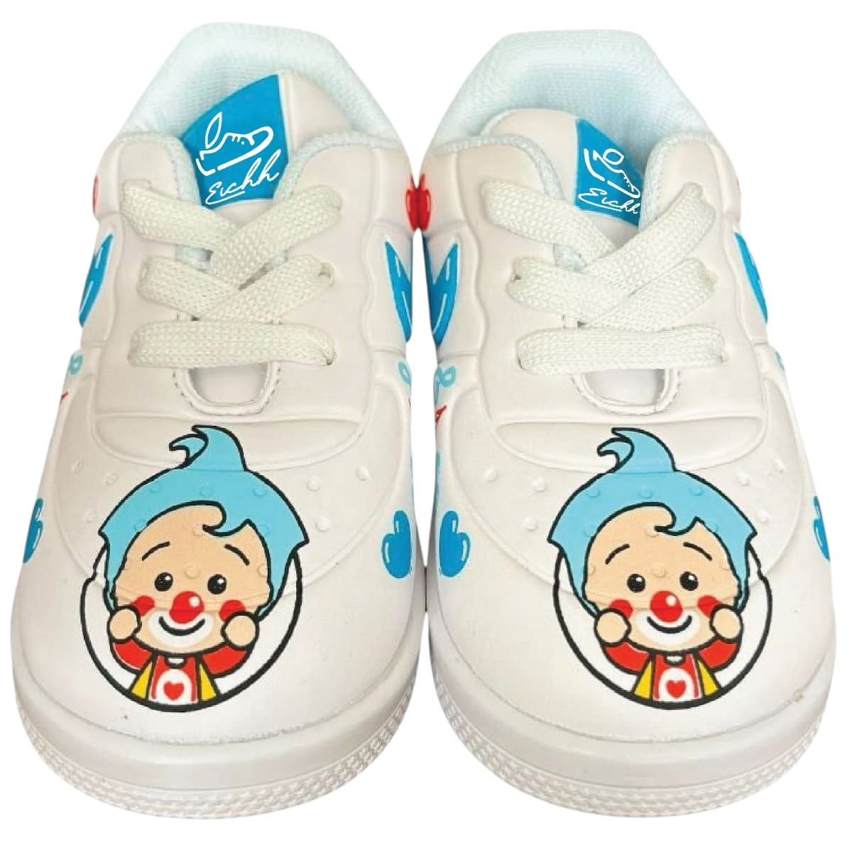 Tenis Bebé Eichh Plim Plim Color Blanco Con Turquesa