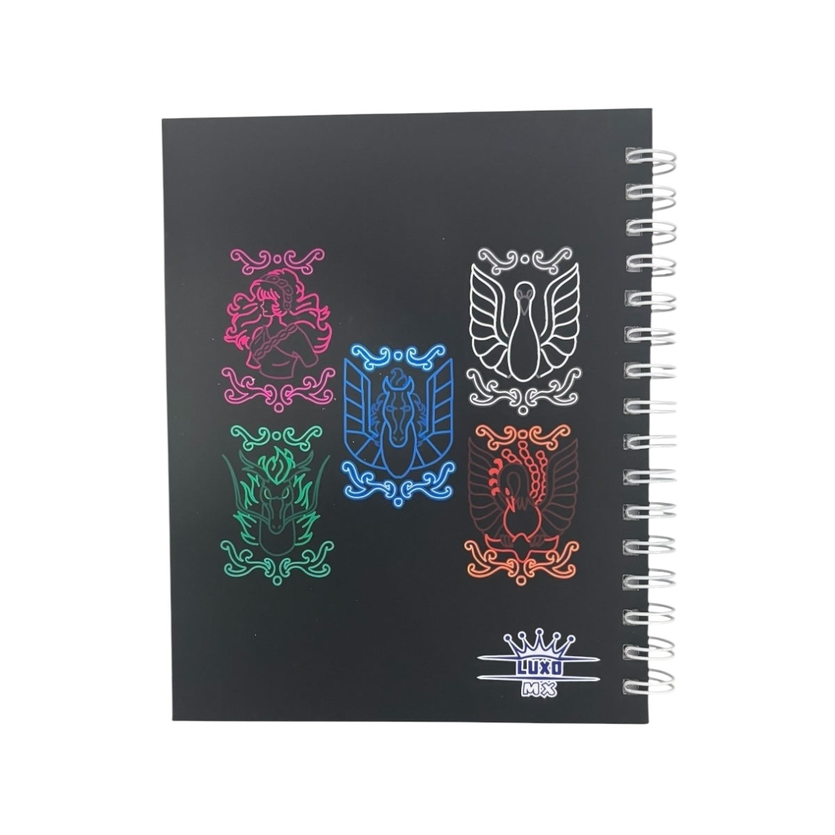 Set De 2 Piezas Termo Acero Inoxidable Y Libreta Estilo Francés Color Negro Los Caballeros Del Zodiaco