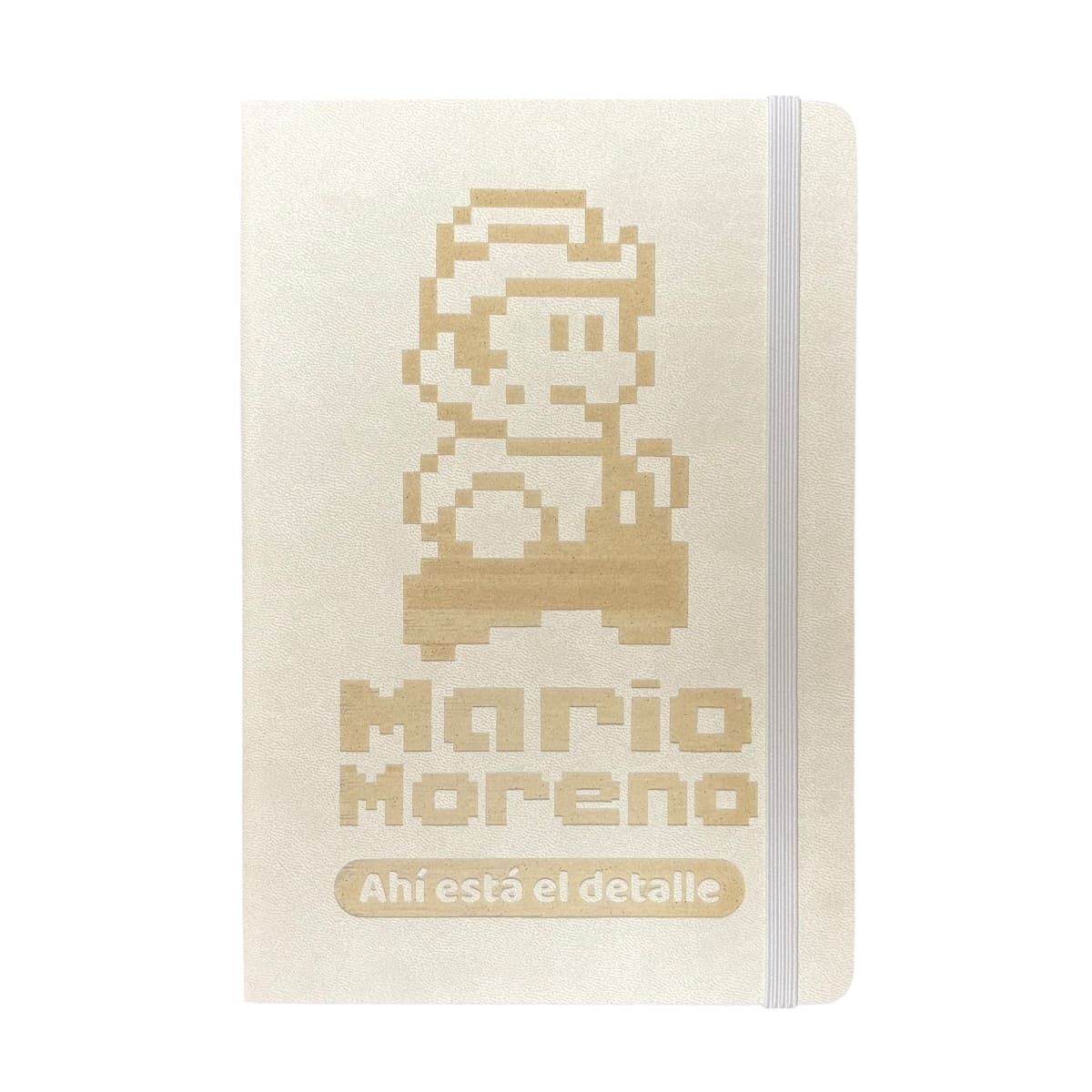 Set De 2 Piezas Termo Acero Inoxidable Y Libreta Estilo Francés Color Blanco Cantinflas