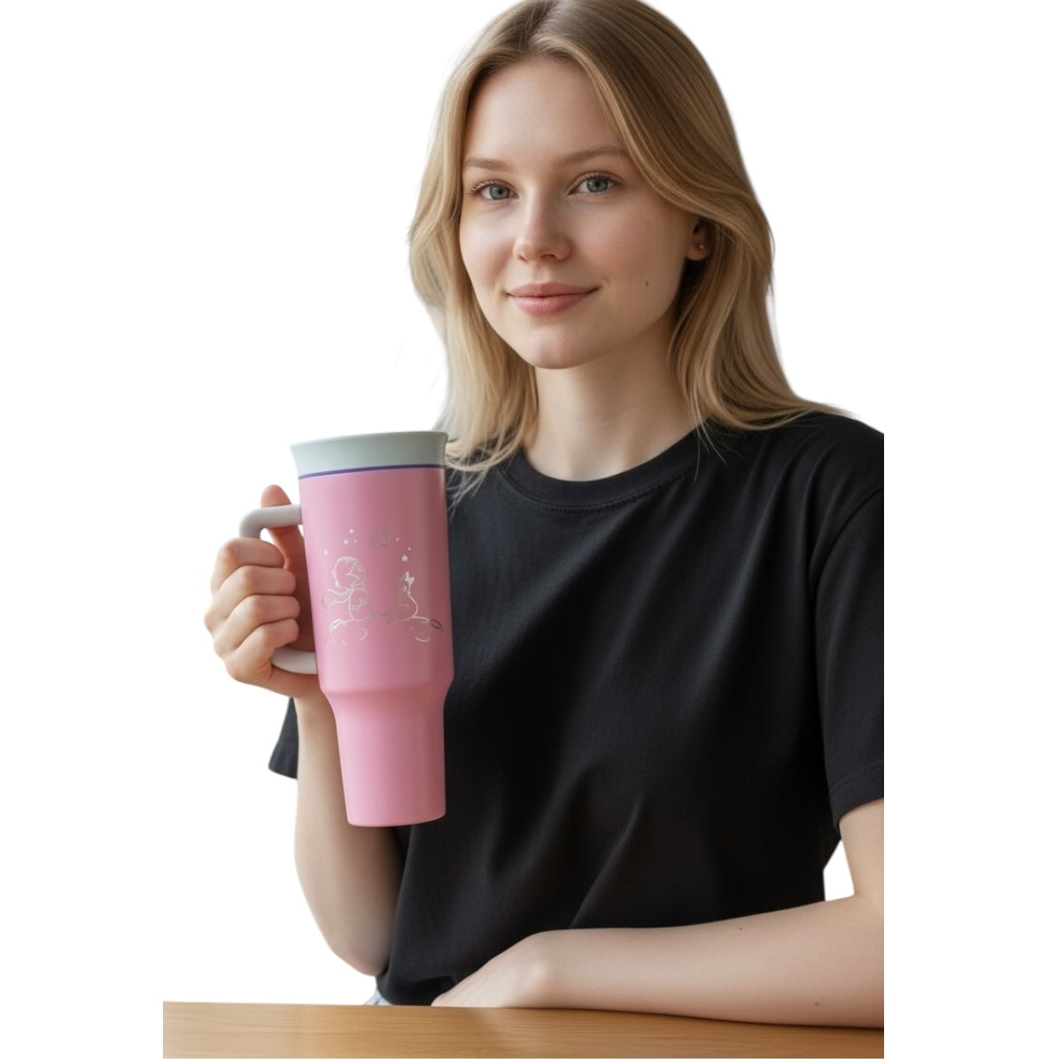 Termo De Acero Inoxidable Rosa El Principito 1.2 Litros