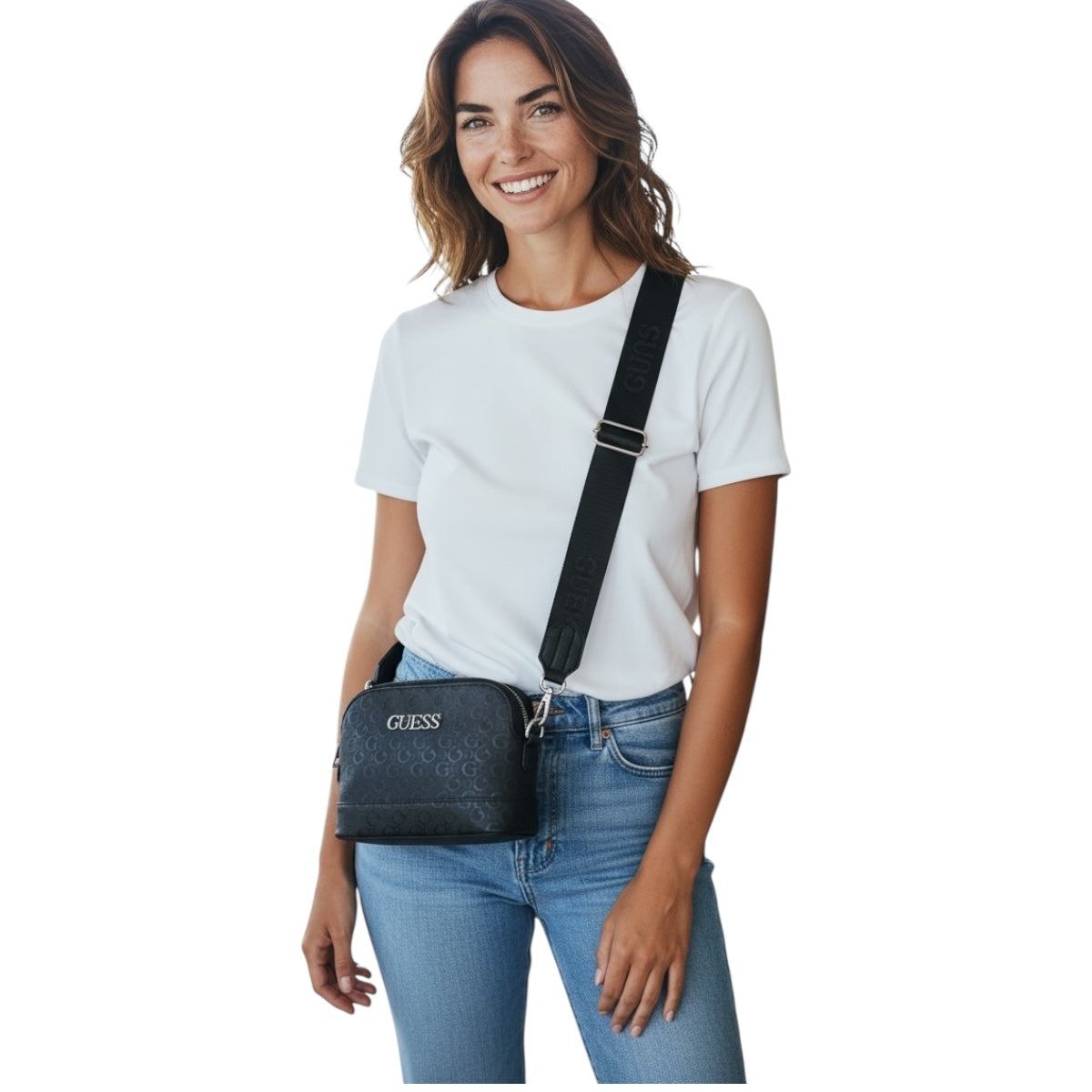 Bolsa Crossbody Guess Color Negro