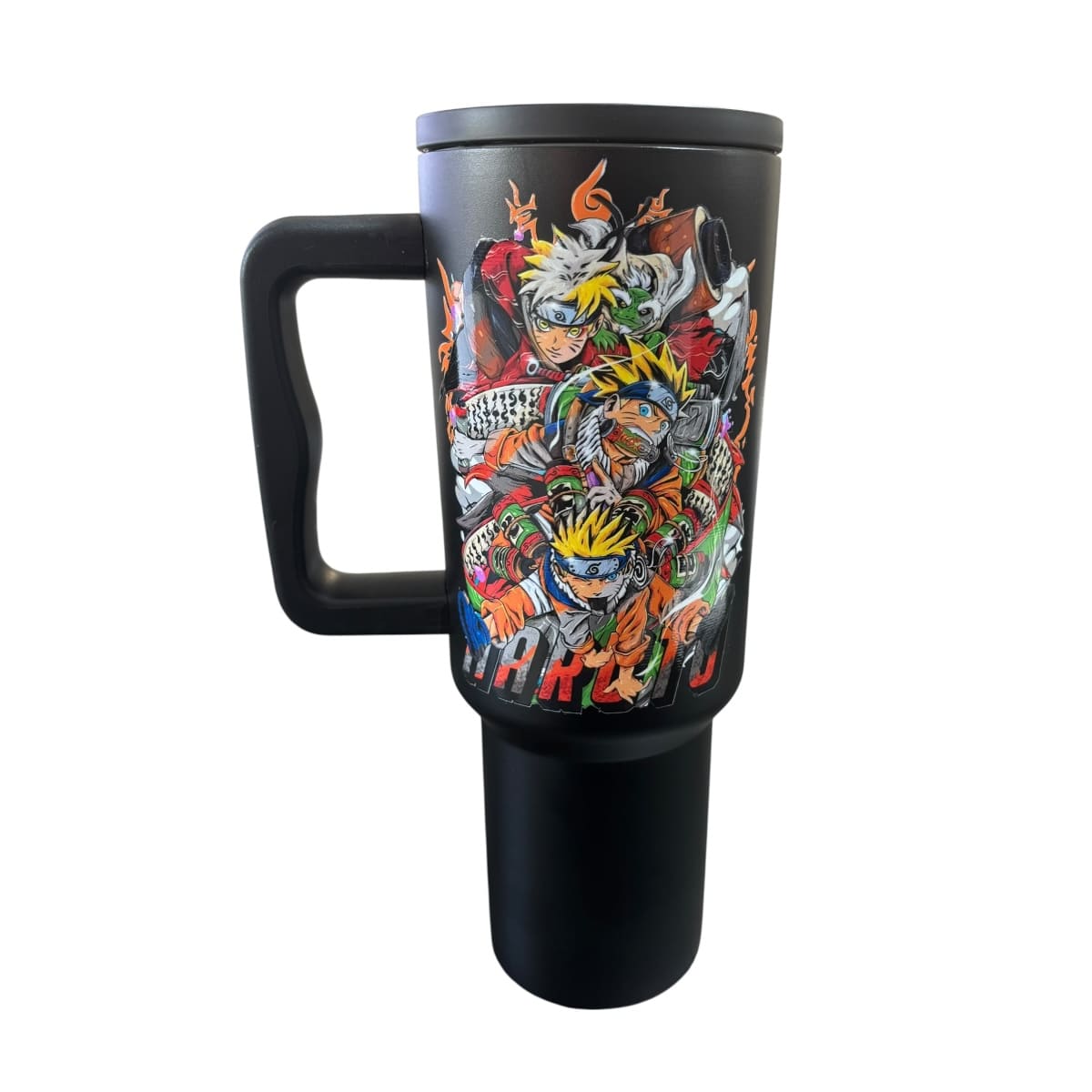 Termo De Acero Inoxidable Negro Mate Naruto 1.2 Litros