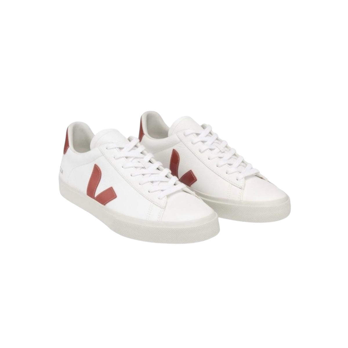 Tenis Veja Campo Blanco Con Rojo Hombre