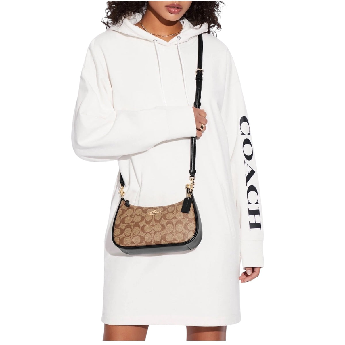 Bolsa Coach Crossbody Teri Café Claro