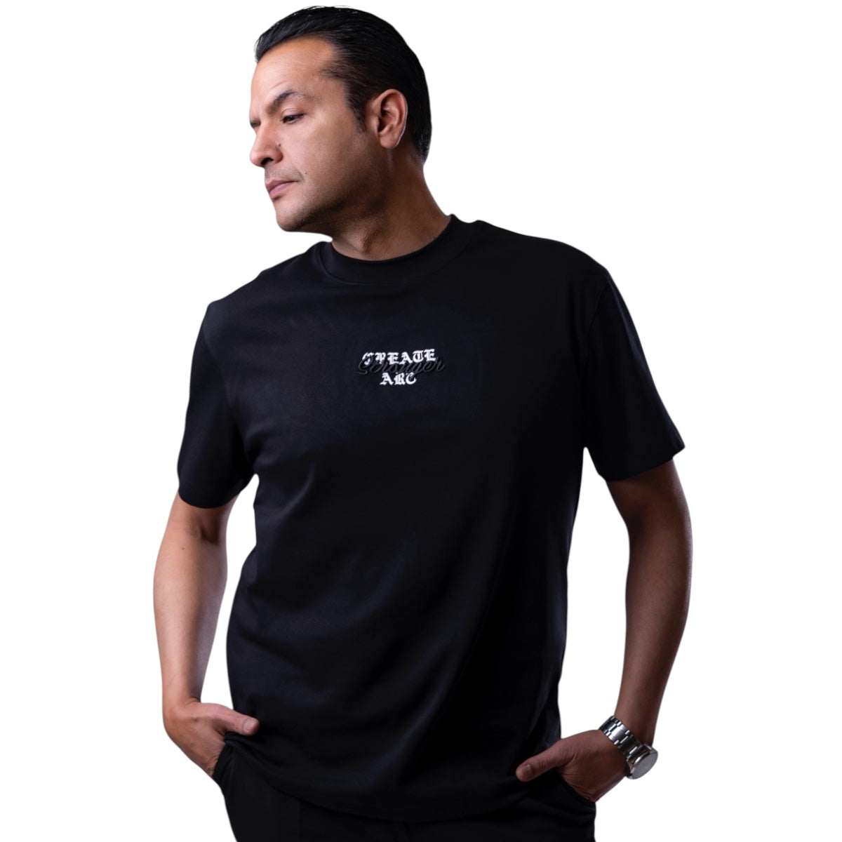 Playera Overside Republic Negra