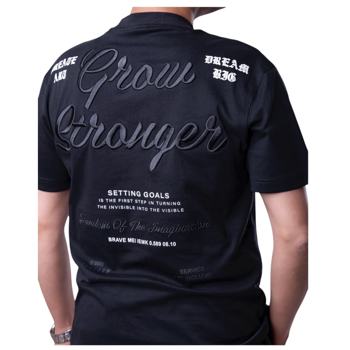 Playera Overside Republic Negra