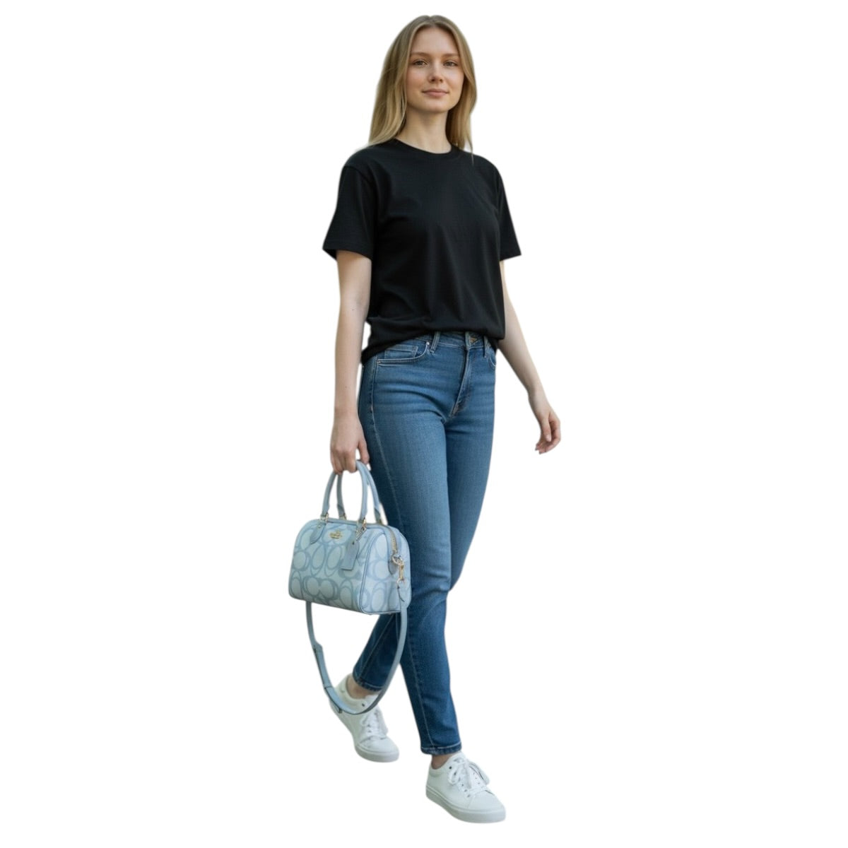 Bolsa Satchel Coach Rowan Color Azul