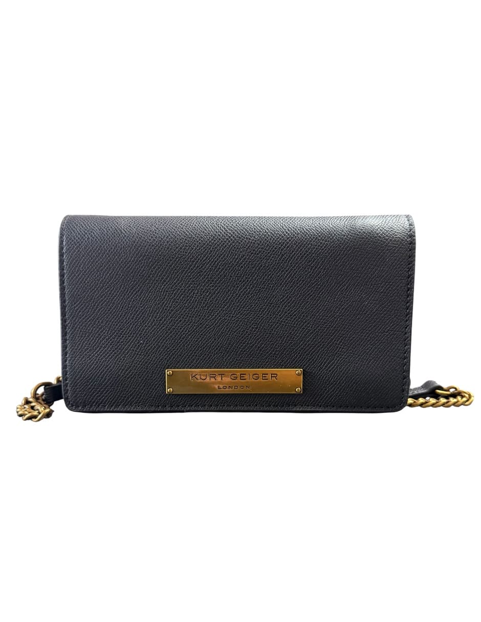 Bolsa Crossbody Kurt Geiger Richmond Mini Dorado Con Negro