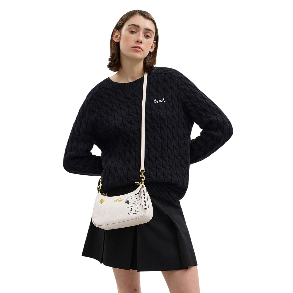 Bolsa Coach Teri Crossbody Blanca Snoopy