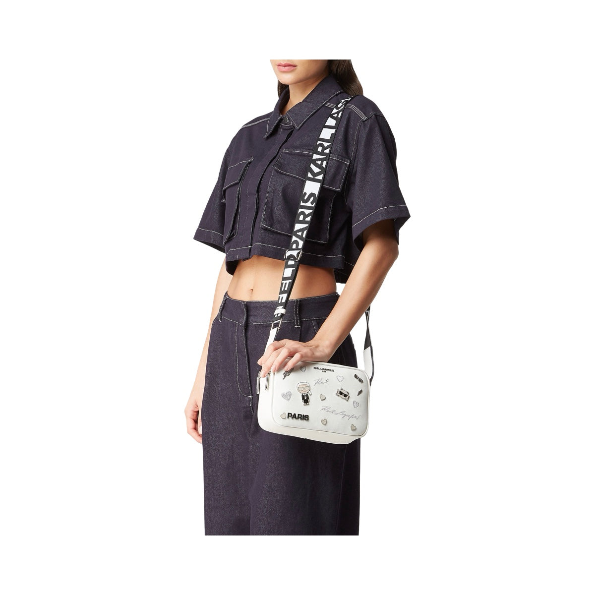 Bolsa Karl Lagerfeld Paris Crossbody Blanca