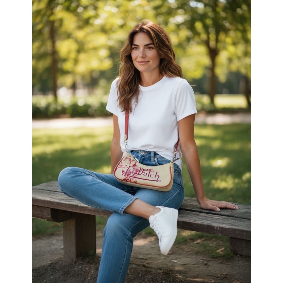 Bolsa Shoulder True Religion Beige