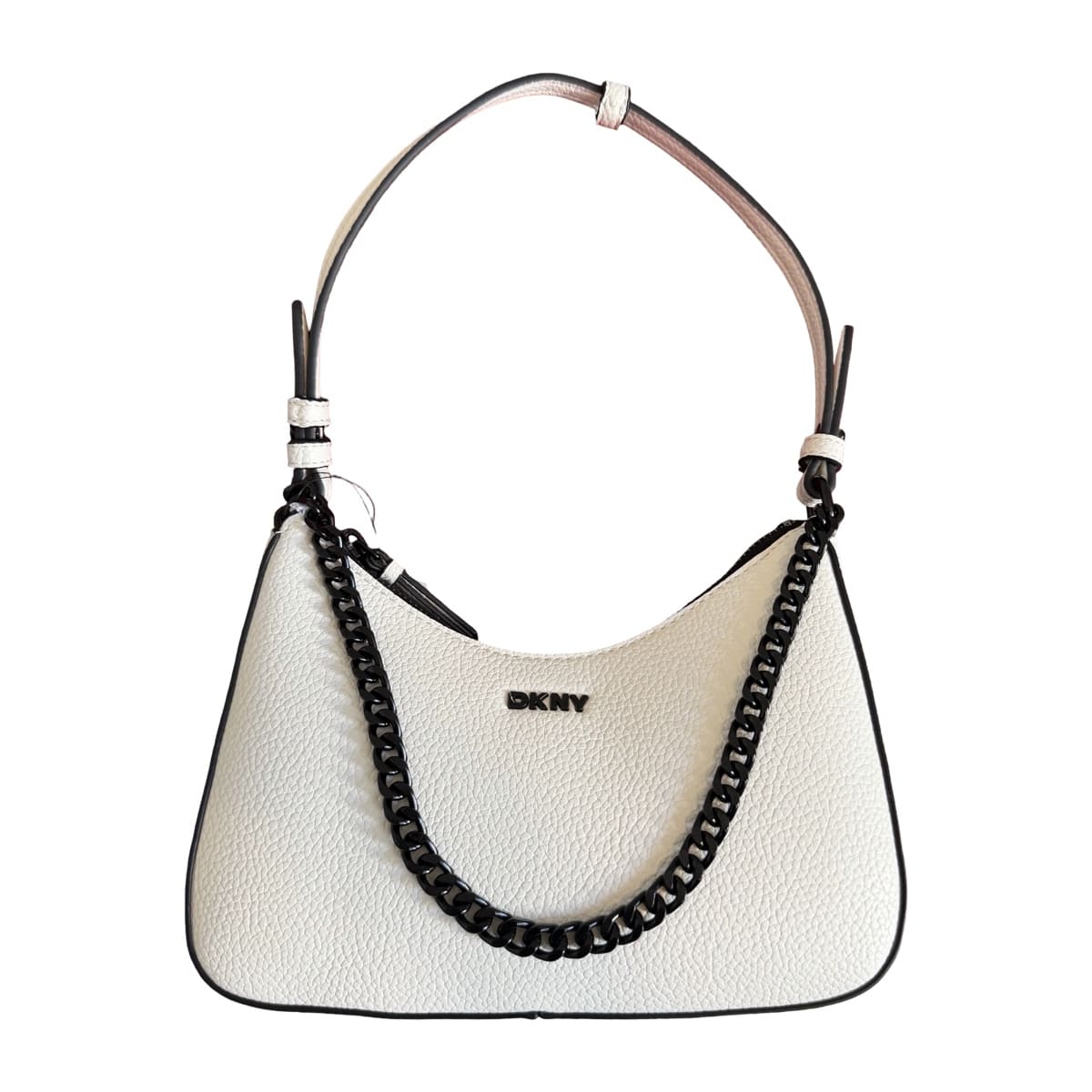 Bolsa Crossbody DKNY Blanca Logo Negro
