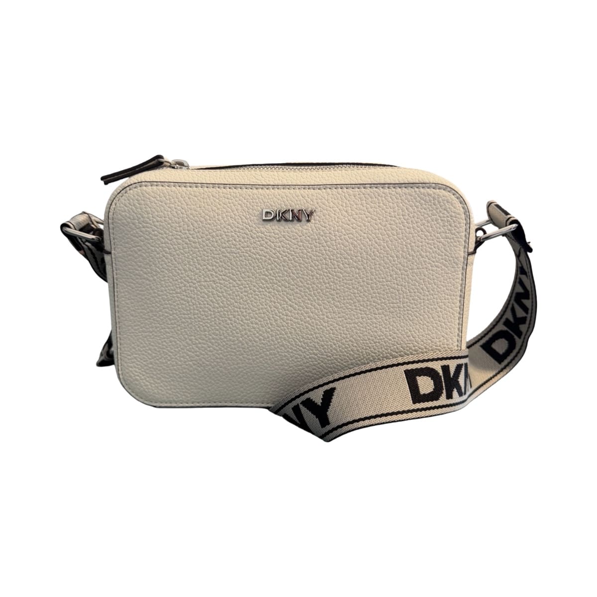 Bolsa Crossbody DKNY Blanca Cadena Negra