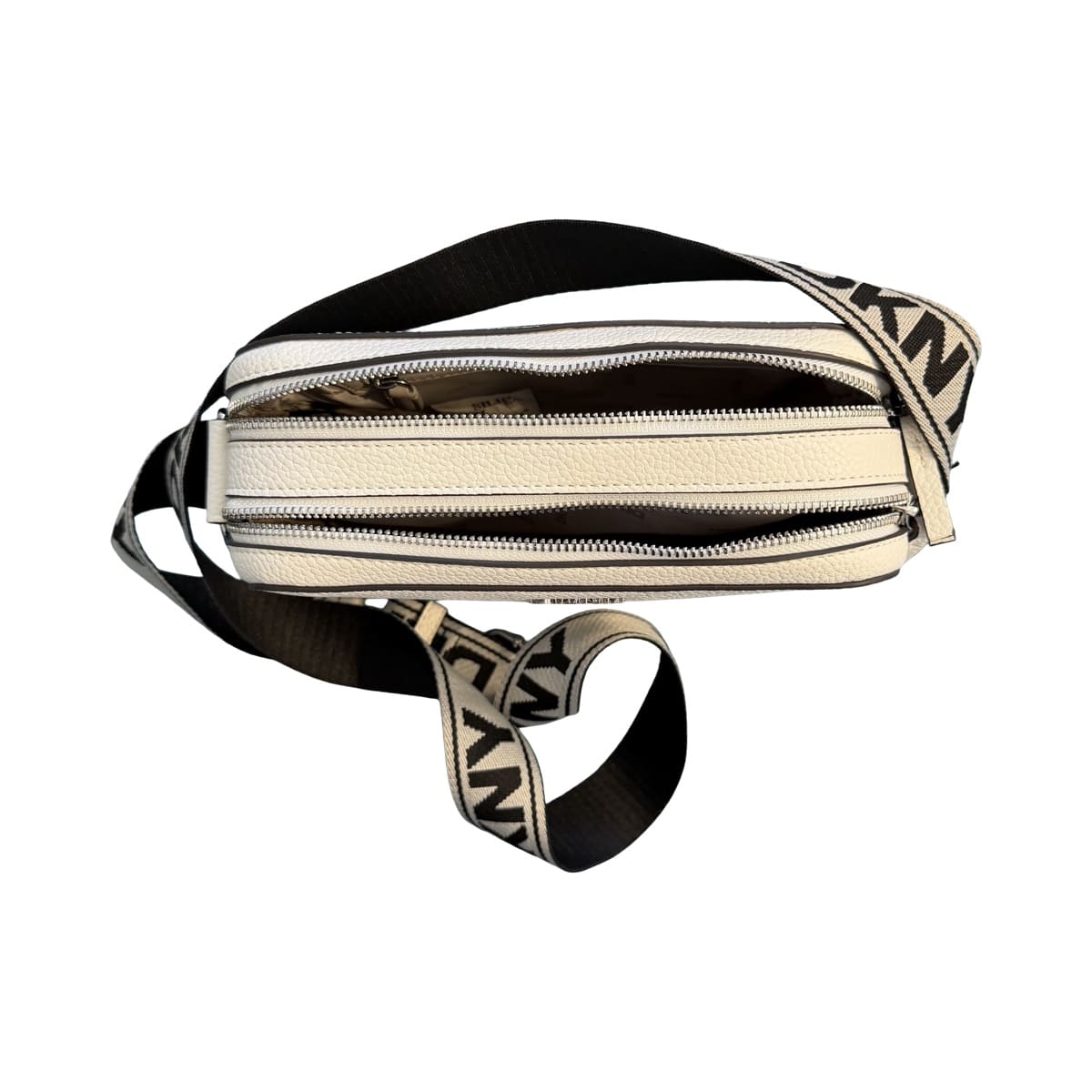 Bolsa Crossbody DKNY Blanca Cadena Negra