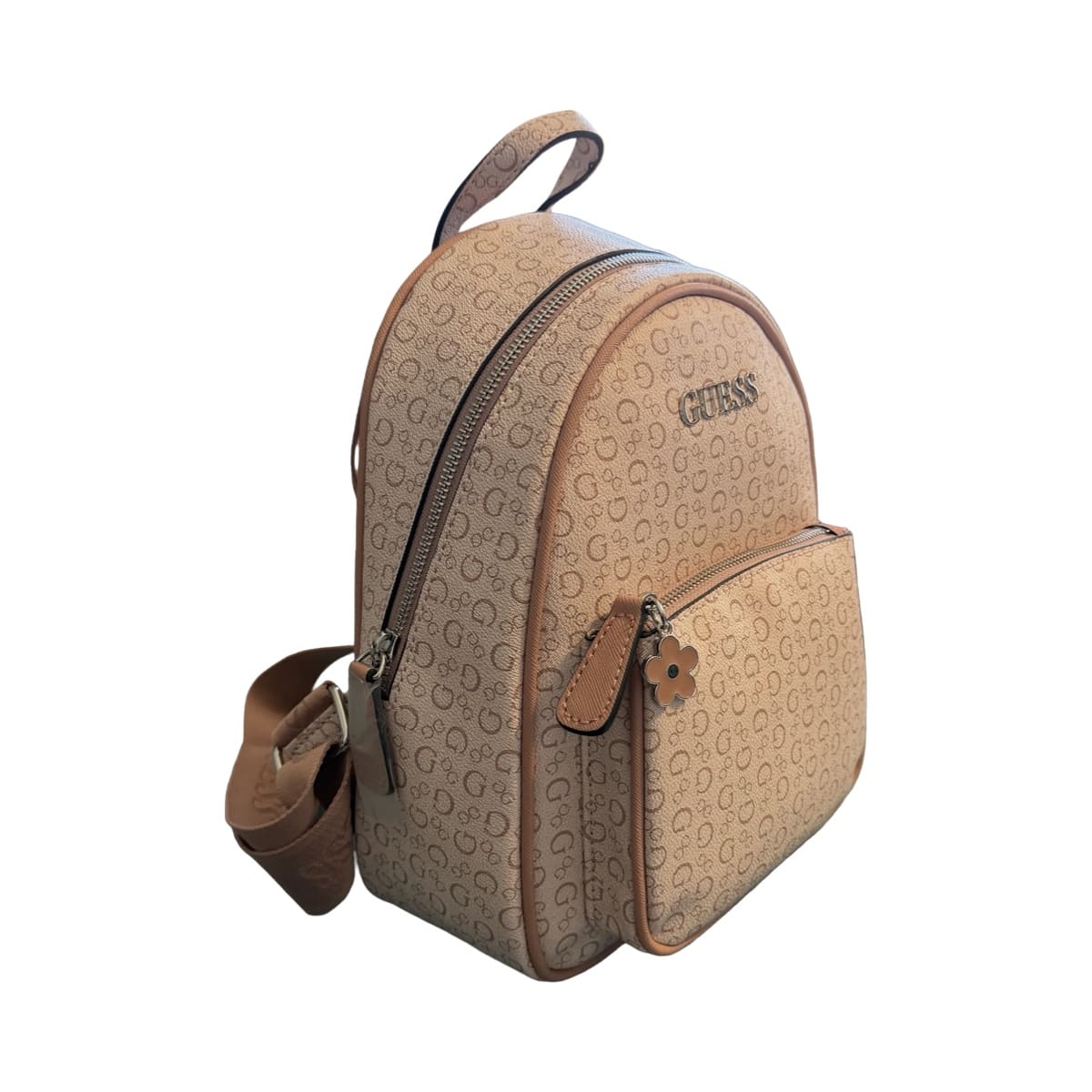 Mochila Mini Guess Monogram Rosa Claro