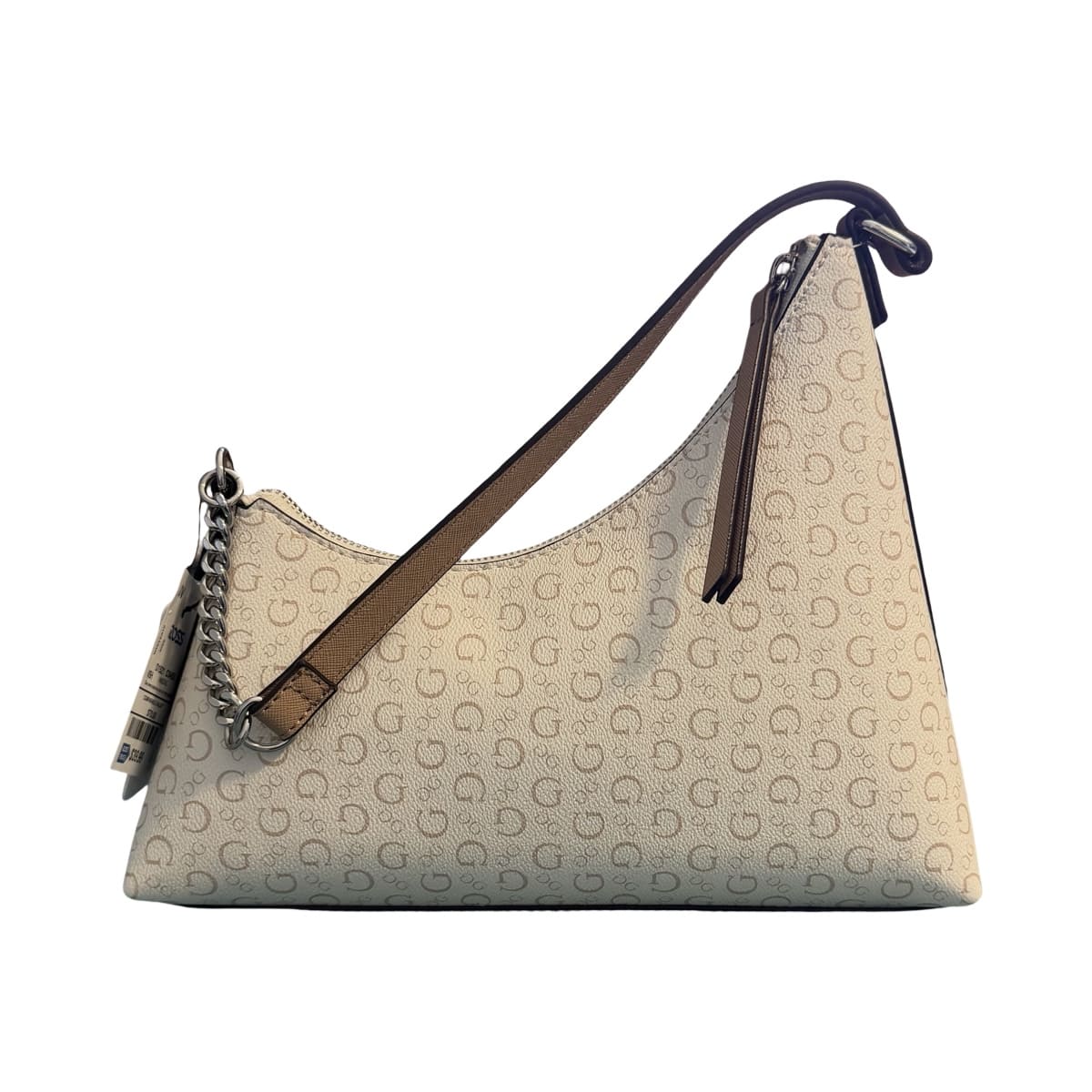 Bolsa Shoulder Guess Blanco Logo Beige