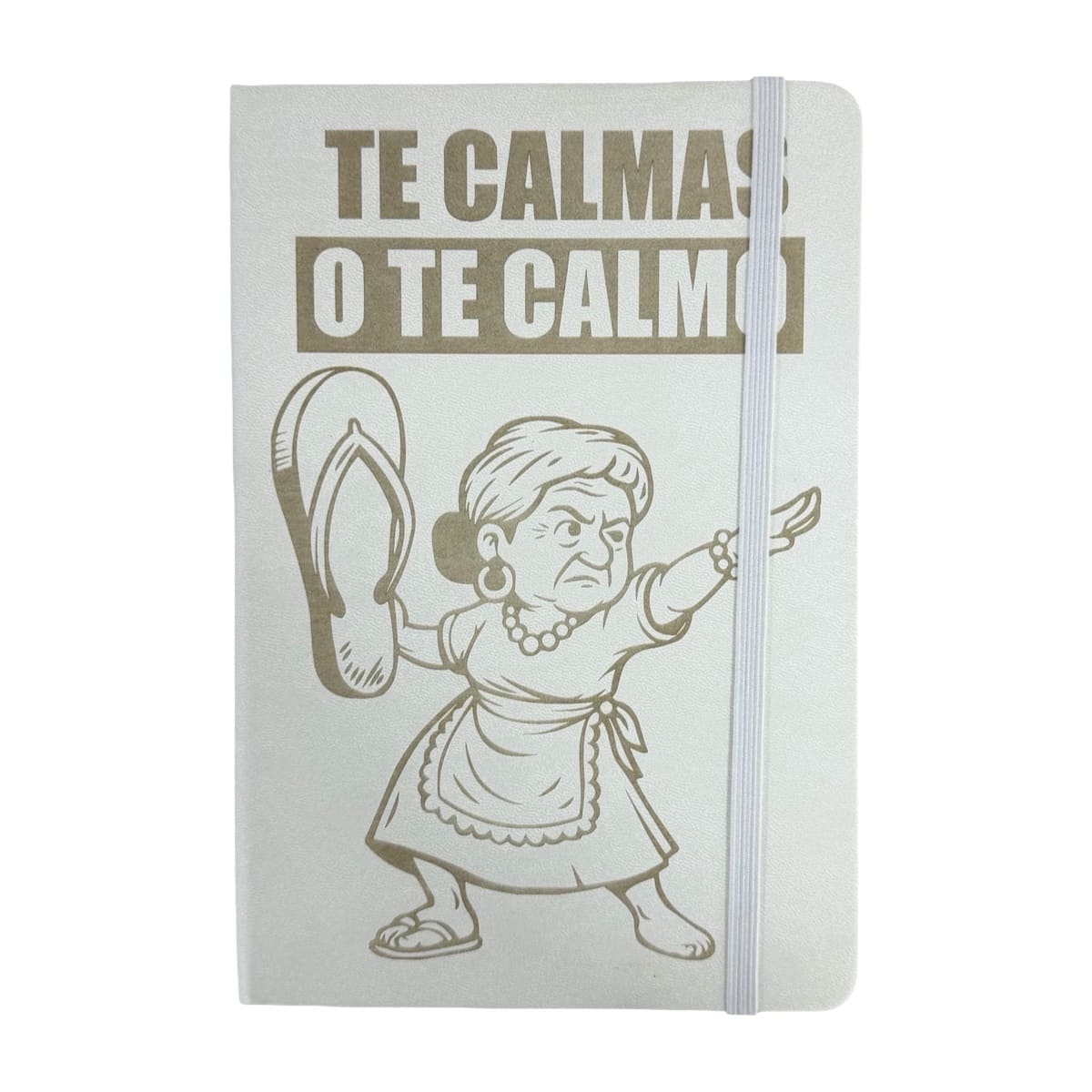 Libreta Pasta Dura Frase Divertida Blanco