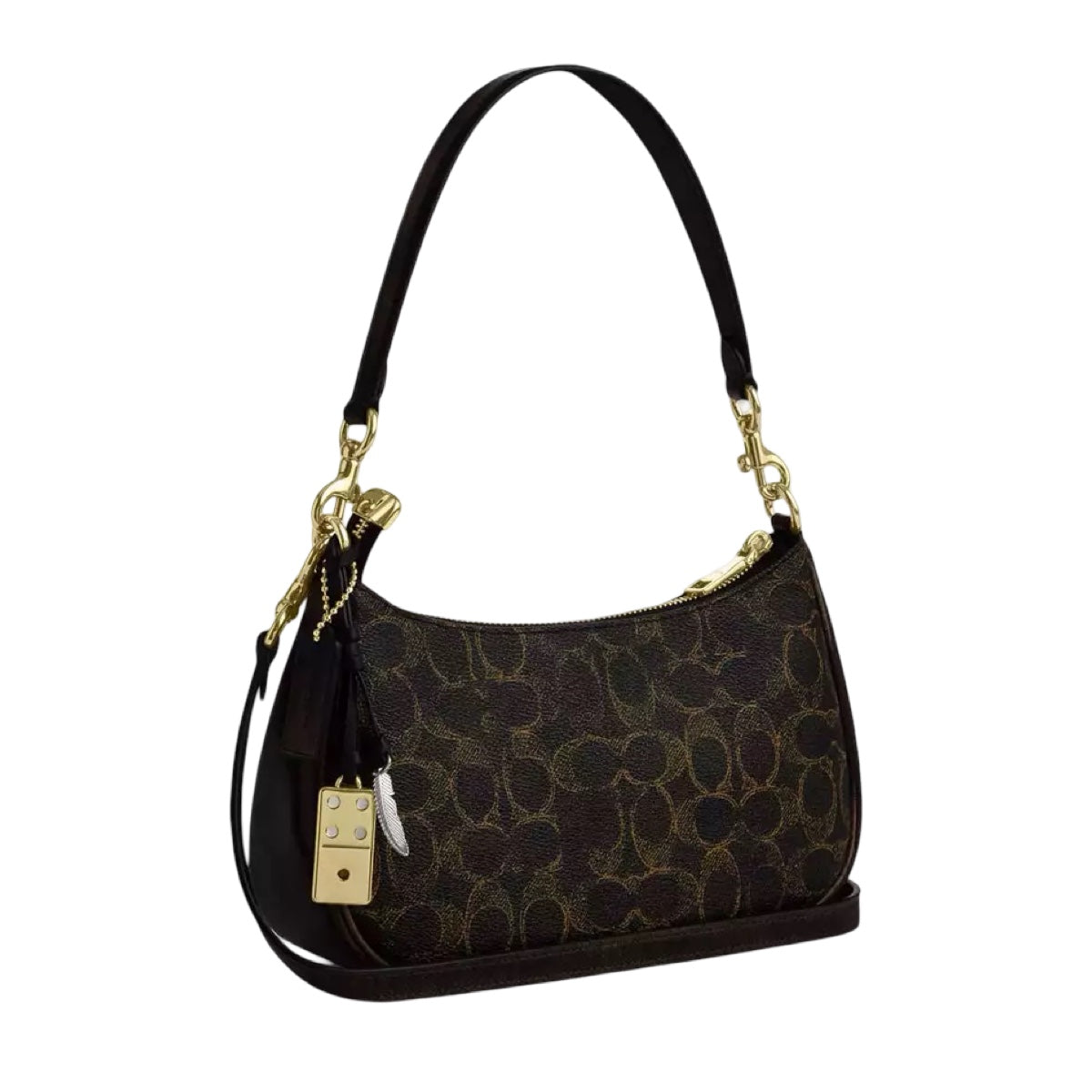 Bolsa Crossbody Coach Teri Black Gold Negro