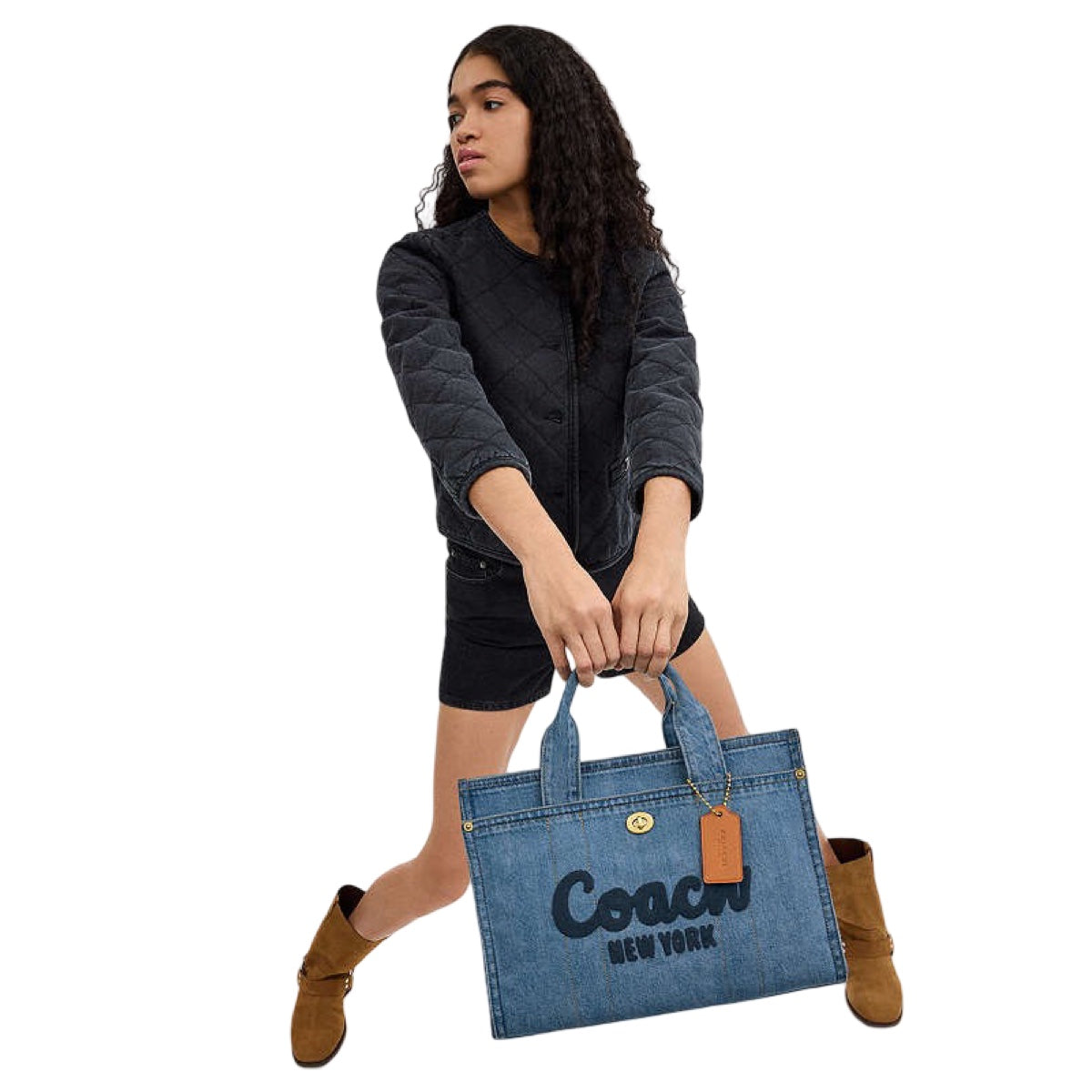 Bolsa Tote Coach Cargo Blue Vaquera Azul