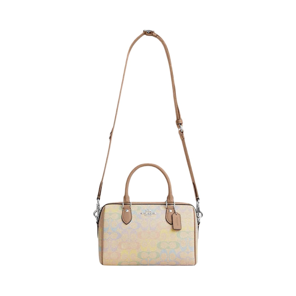 Bolsa Satchel Coach Rowan Rosa Claro Monogram