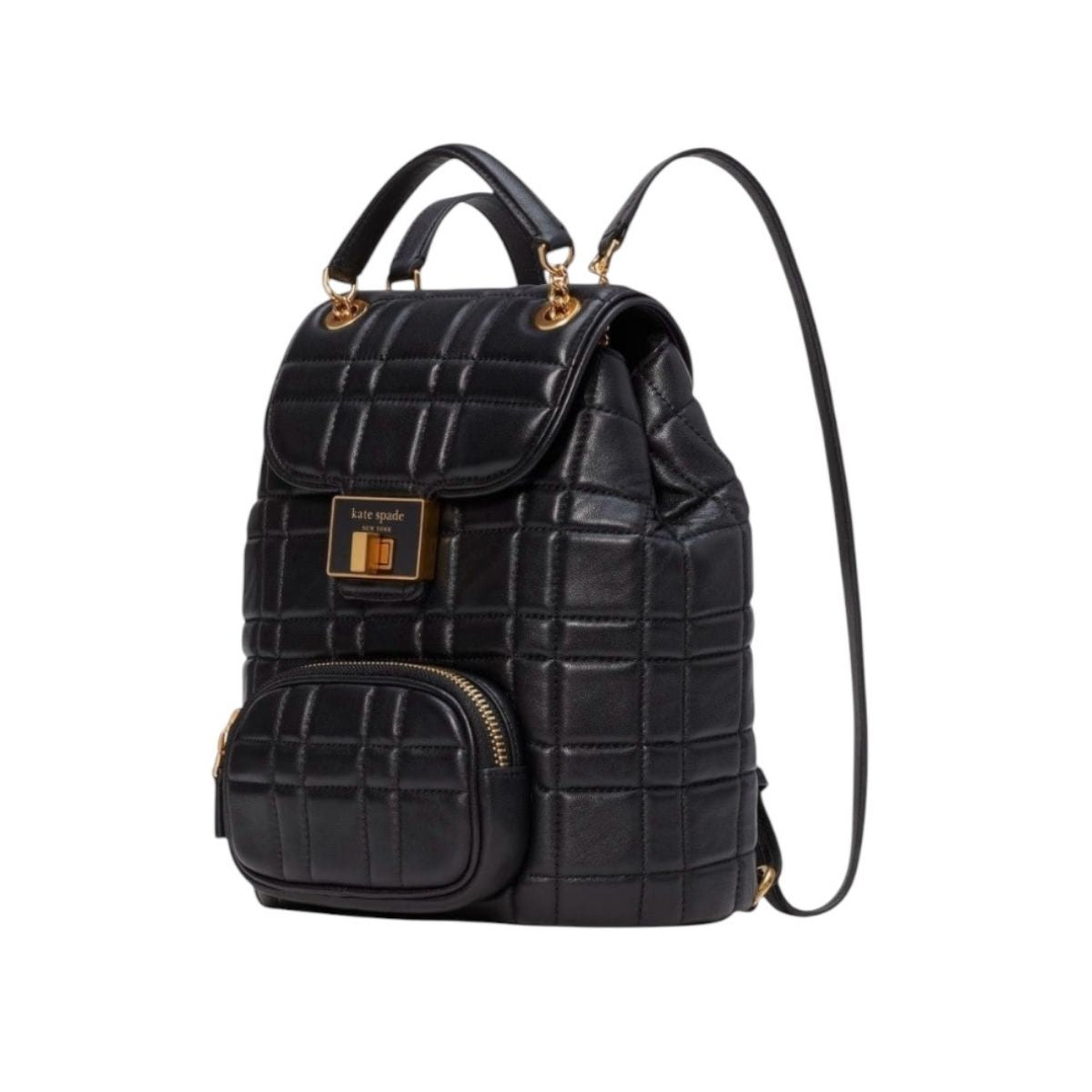 Mochila Pequeña Acolchada Kate Spade Evelyn Color Negro