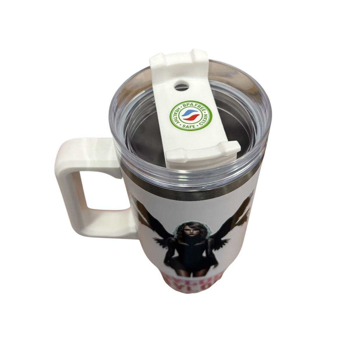 Termo De Acero Inoxidable Macarena Brand Color Blanco Taylor Swift 887 Mililitros