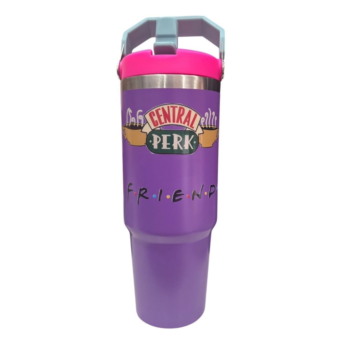 Termo De Acero Inoxidable Macarena Brand Color Morado Friends 887 Mililitros