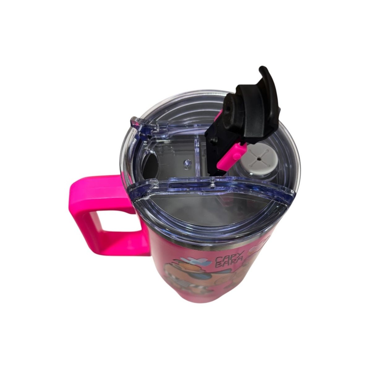 Termo De Acero Inoxidable Maacrena Brand Color Fucsia Labubu 1.2 Litros