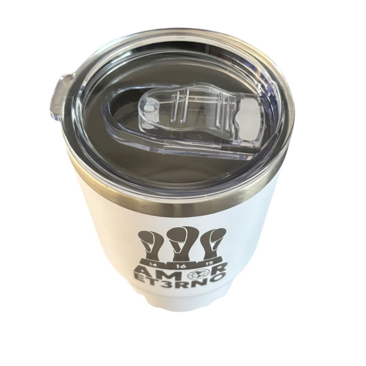 Termo De Acero Inoxidable Blanco Club América 887 Mililitros