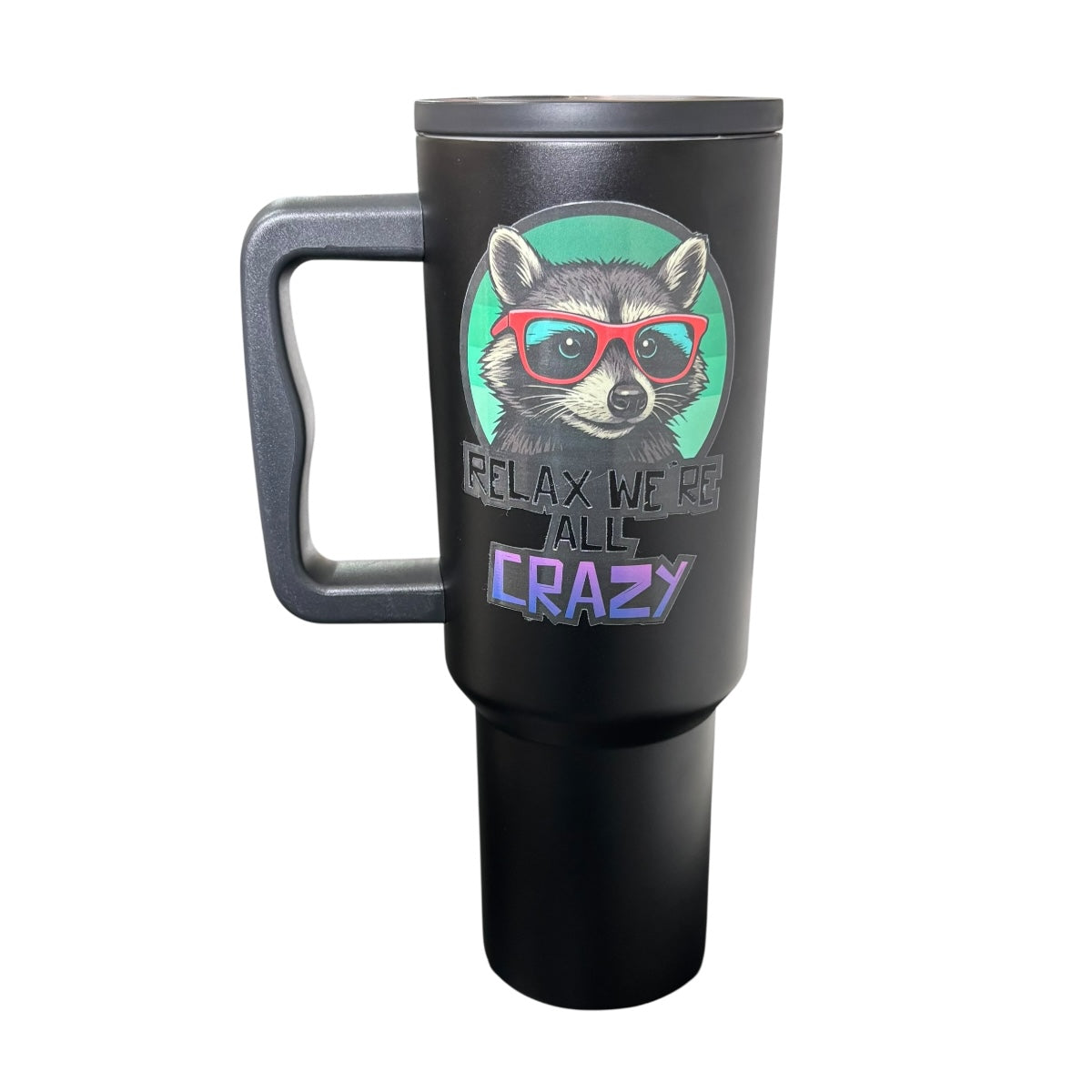 Termo De Acero Inoxidable Negro Mapache 1.2 Litros