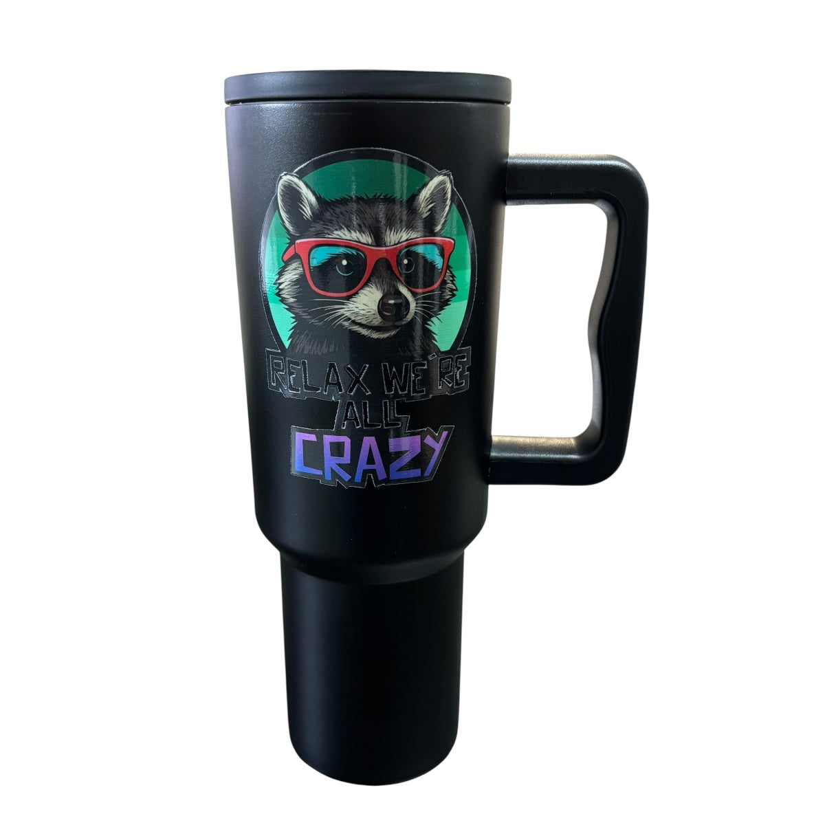 Termo De Acero Inoxidable Negro Mapache 1.2 Litros