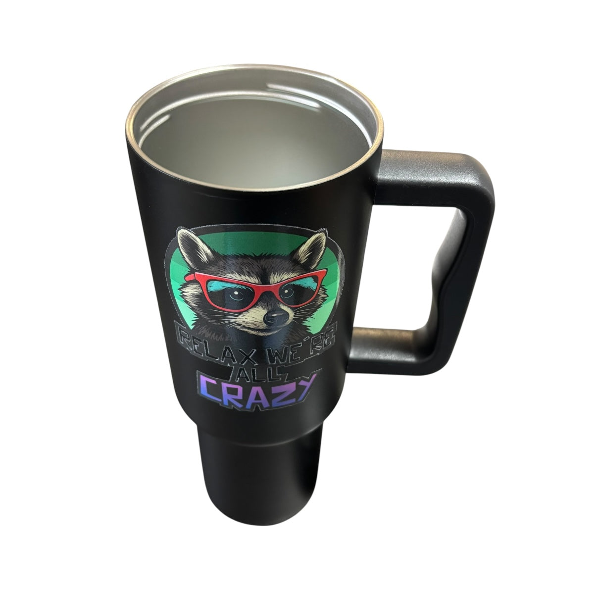 Termo De Acero Inoxidable Negro Mapache 1.2 Litros