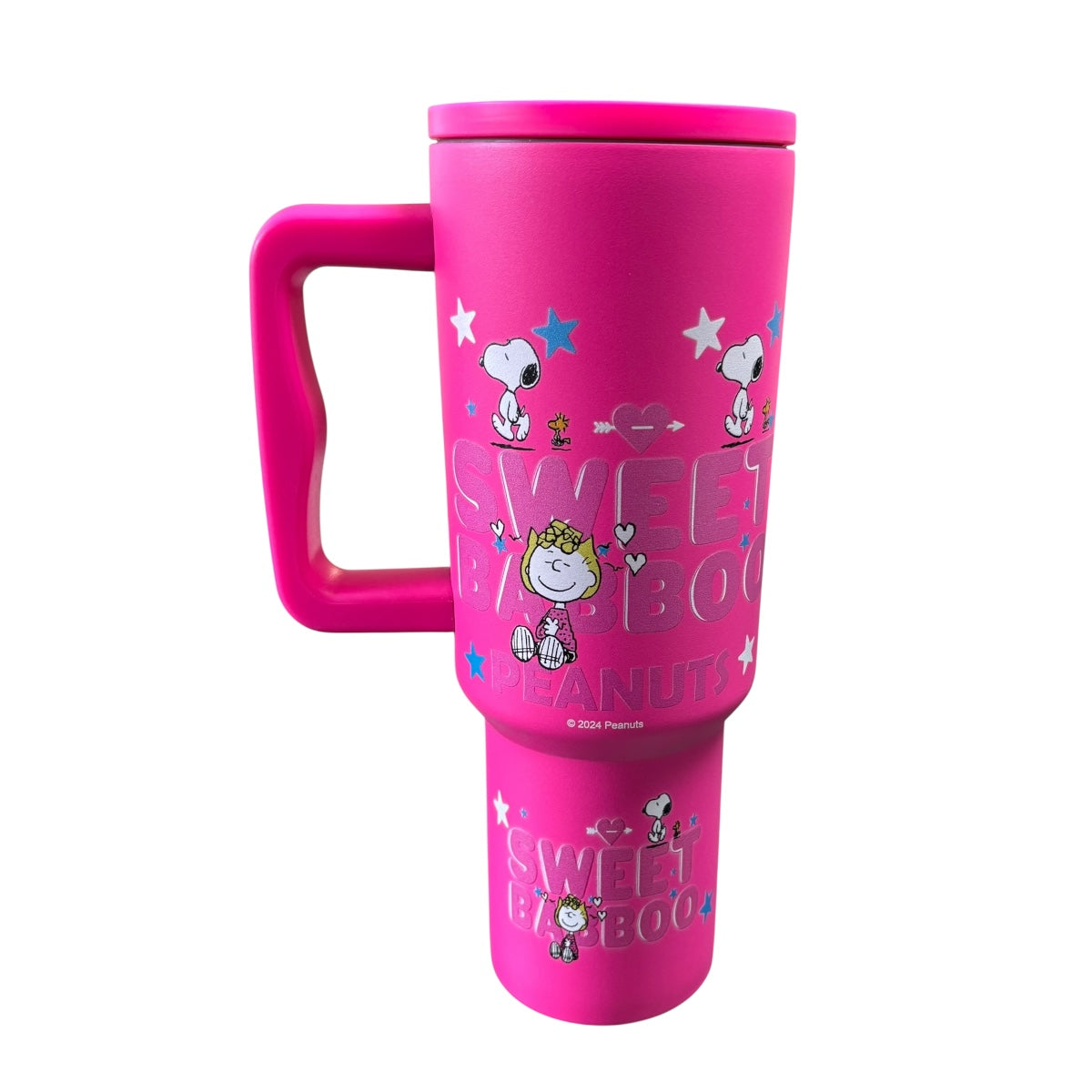 Termo De Acero Inoxidable Fucsia Snoopy 1.2 Litros