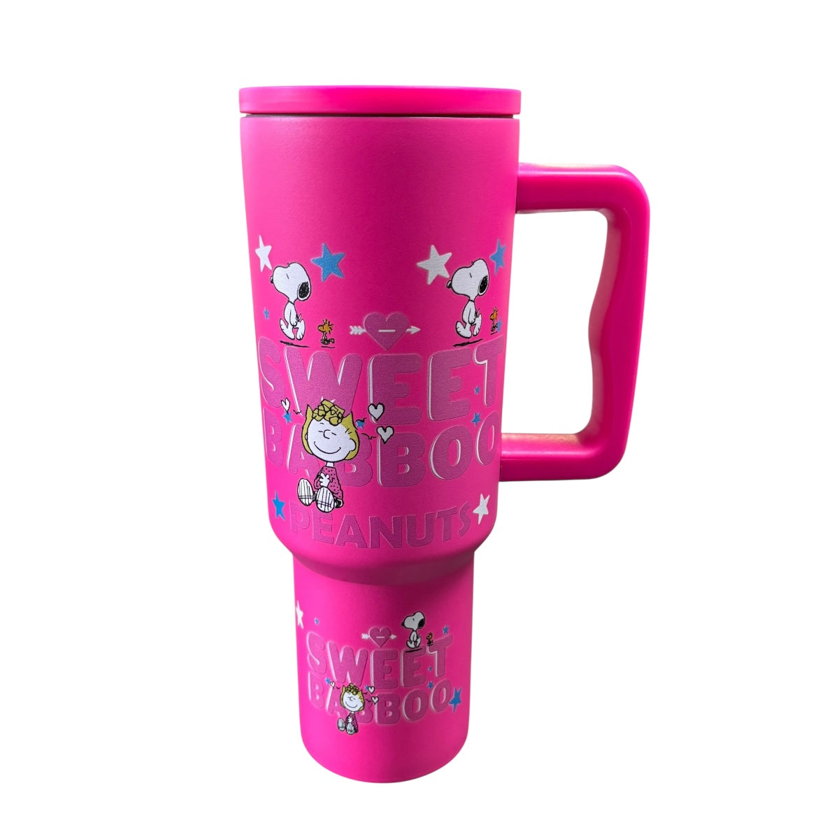 Termo De Acero Inoxidable Fucsia Snoopy 1.2 Litros
