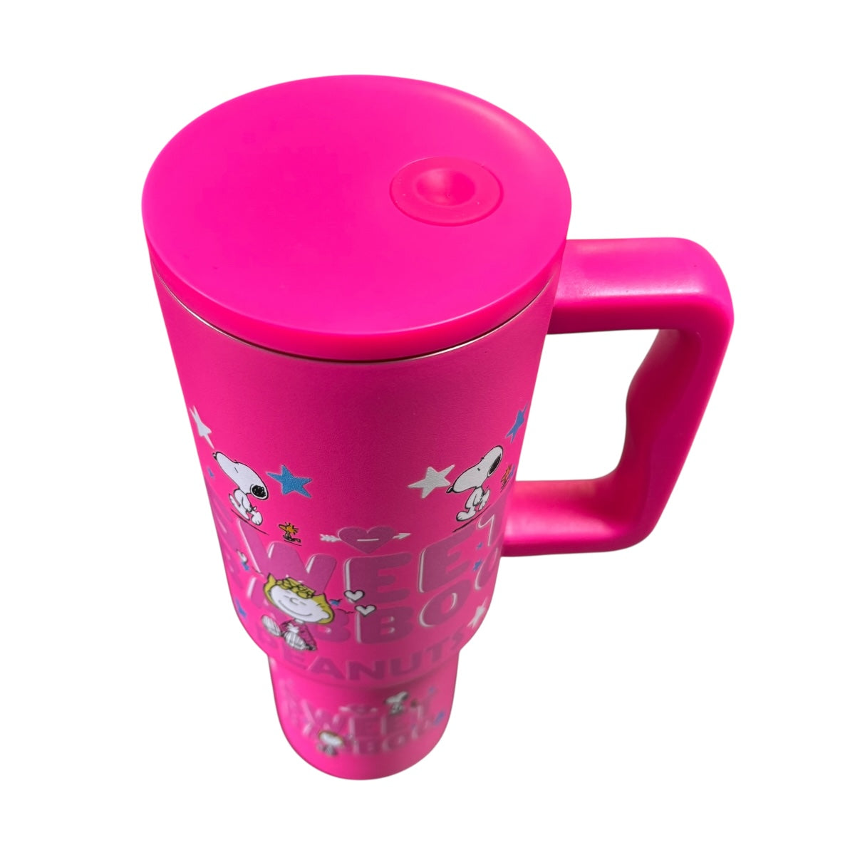 Termo De Acero Inoxidable Fucsia Snoopy 1.2 Litros