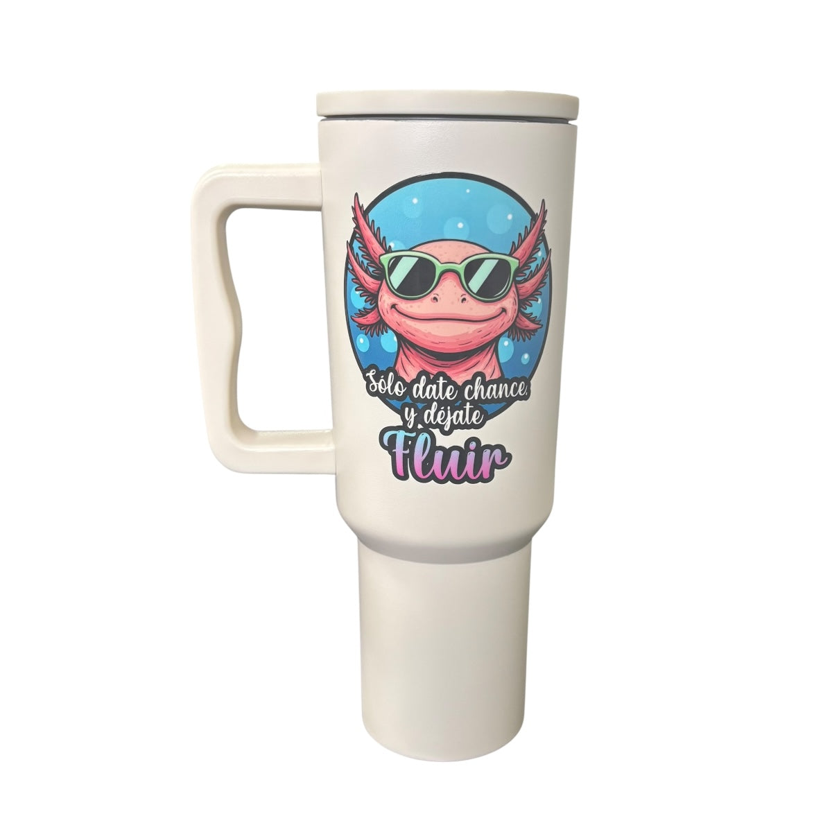 Termo De Acero Inoxidable Blanco Mate Ajolote 1.2 Litros