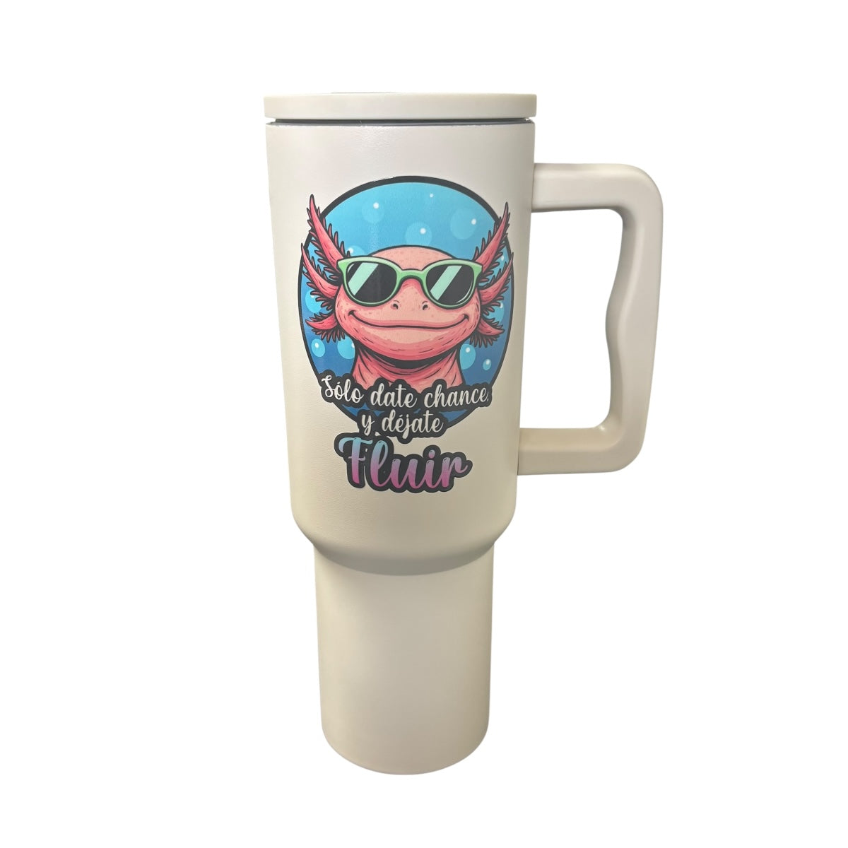 Termo De Acero Inoxidable Blanco Mate Ajolote 1.2 Litros