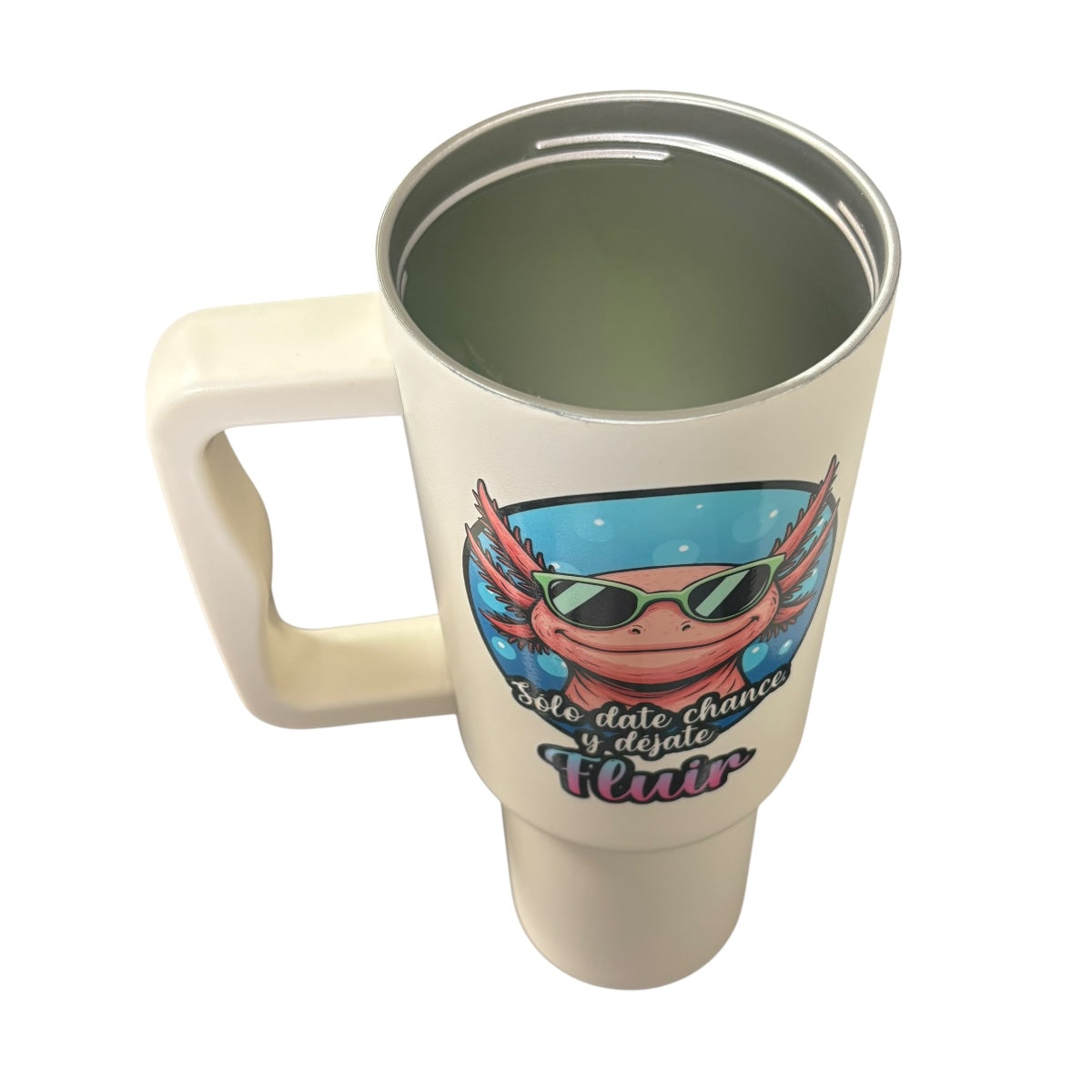 Termo De Acero Inoxidable Blanco Mate Ajolote 1.2 Litros