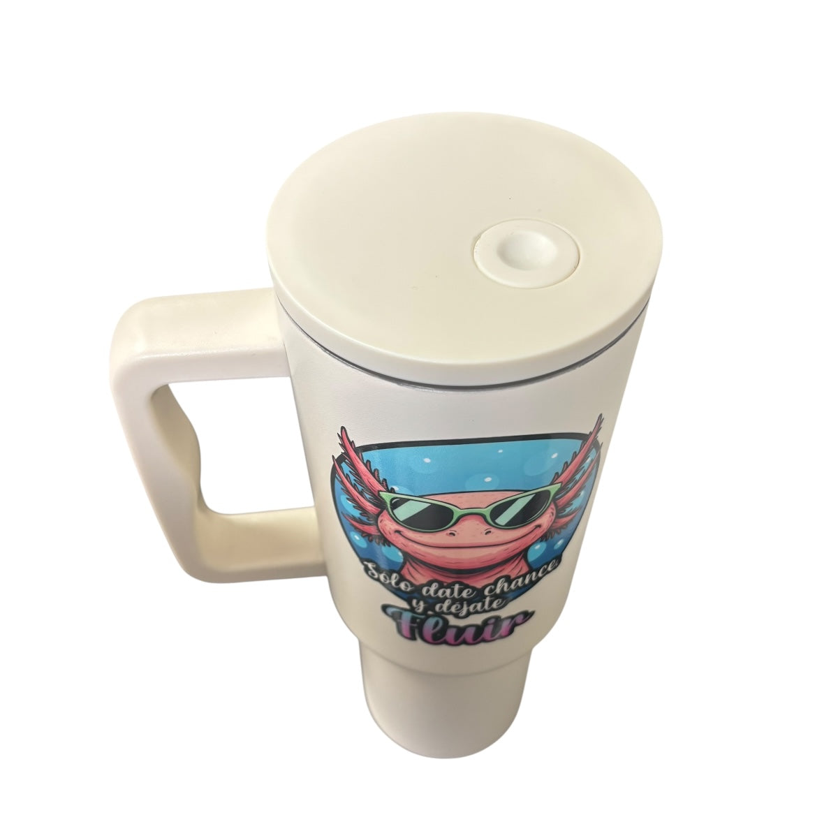 Termo De Acero Inoxidable Blanco Mate Ajolote 1.2 Litros