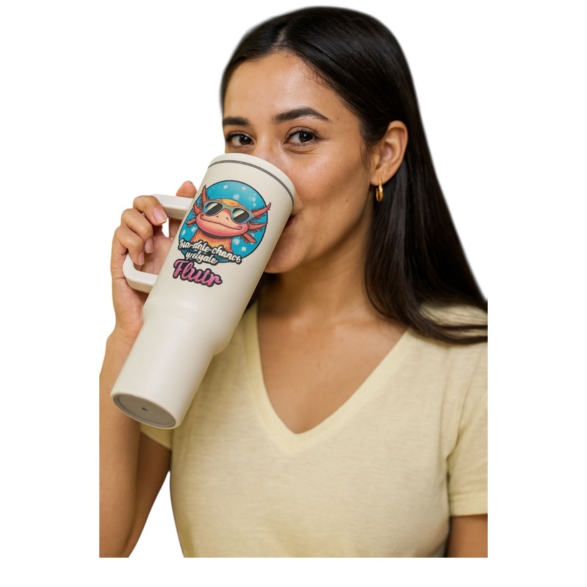 Termo De Acero Inoxidable Blanco Mate Ajolote 1.2 Litros