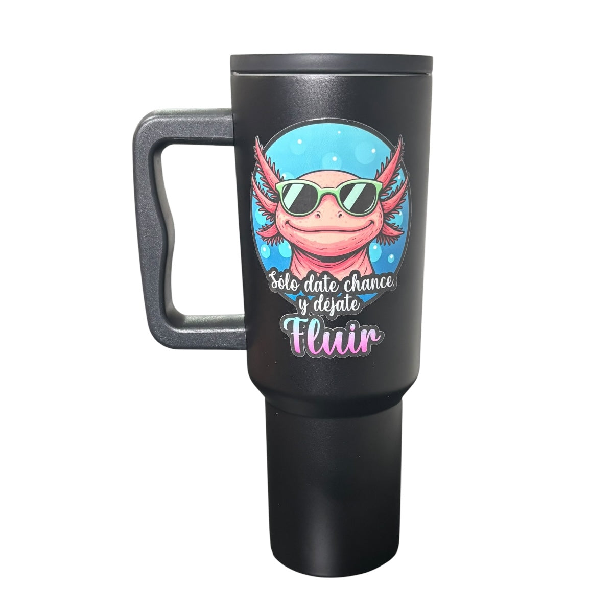 Termo De Acero Inoxidable Negro Ajolote 1.2 Litros