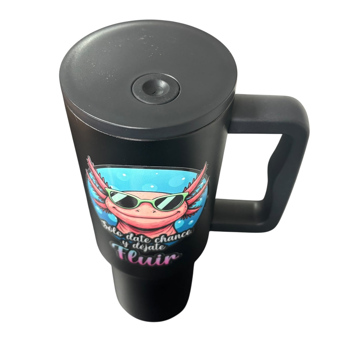 Termo De Acero Inoxidable Negro Ajolote 1.2 Litros