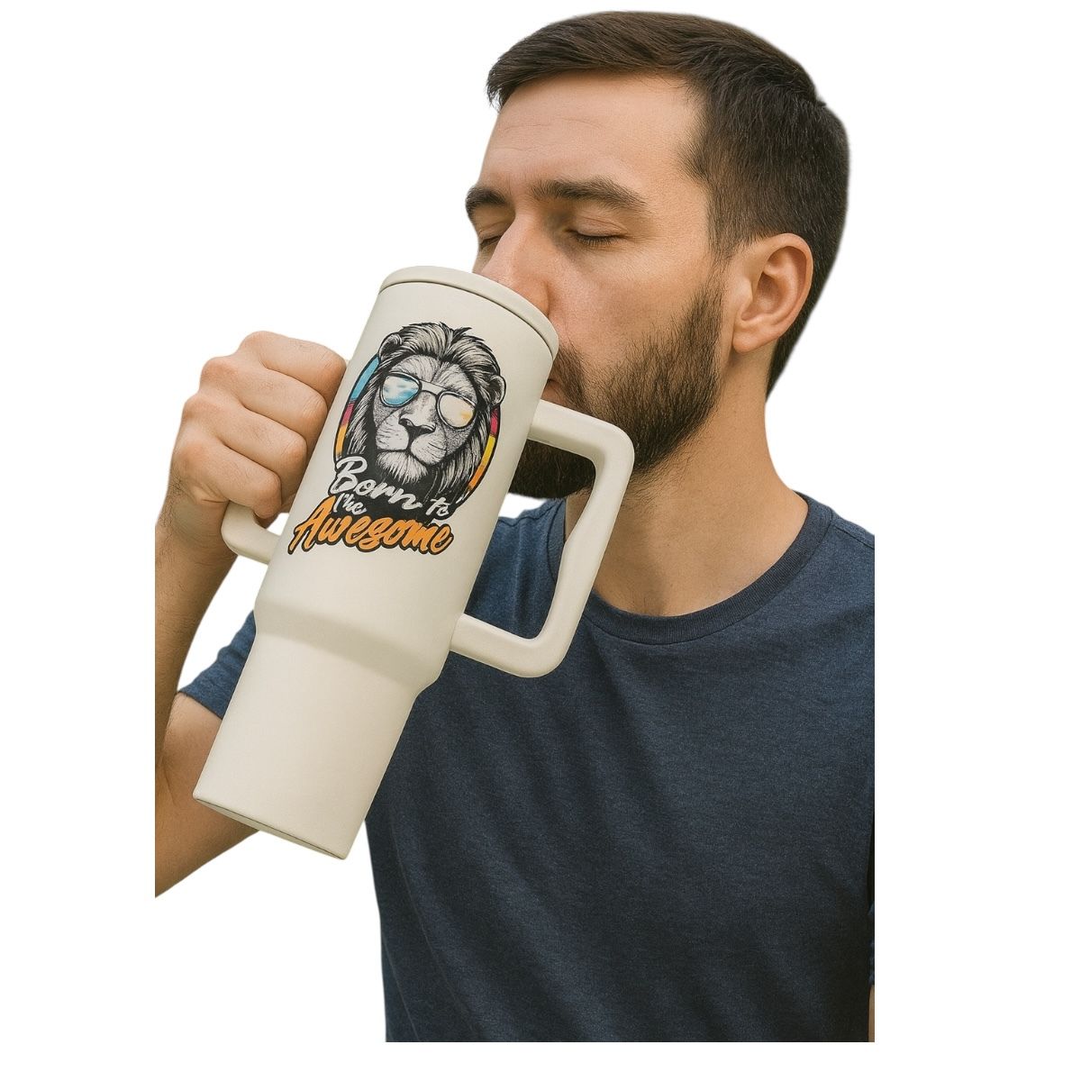 Termo De Acero Inoxidable Blanco Mate León 1.2 Litros