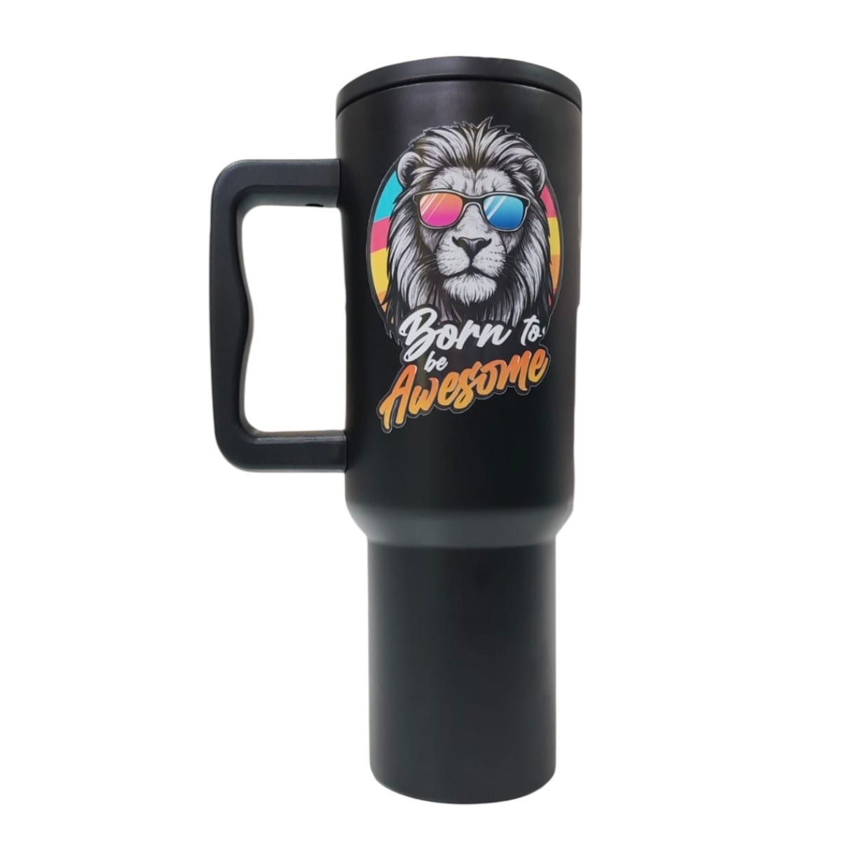 Termo De Acero Inoxidable Negro León 1.2 Litros