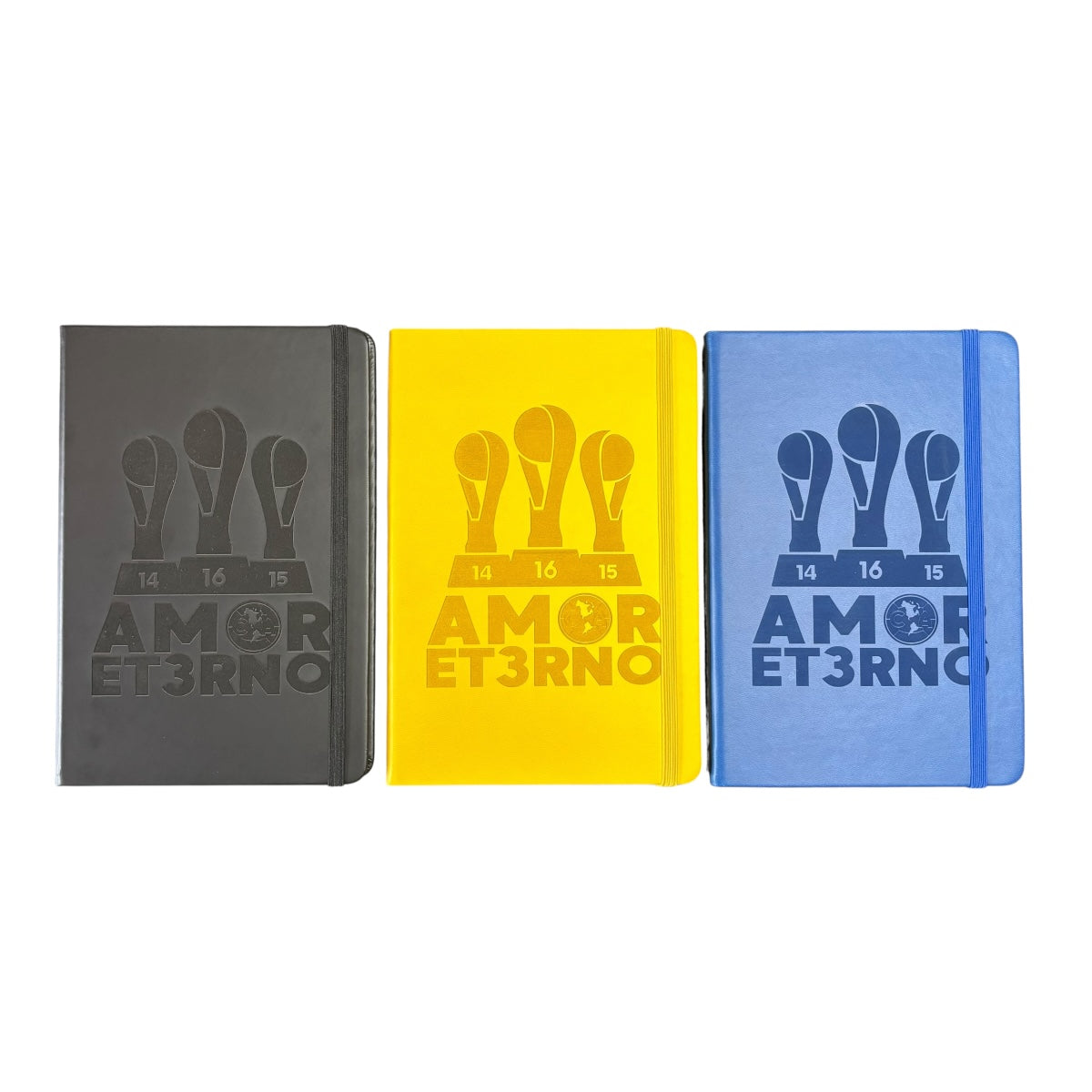 Set de 3 libretas de pasta dura, Club América, Grabado en laser