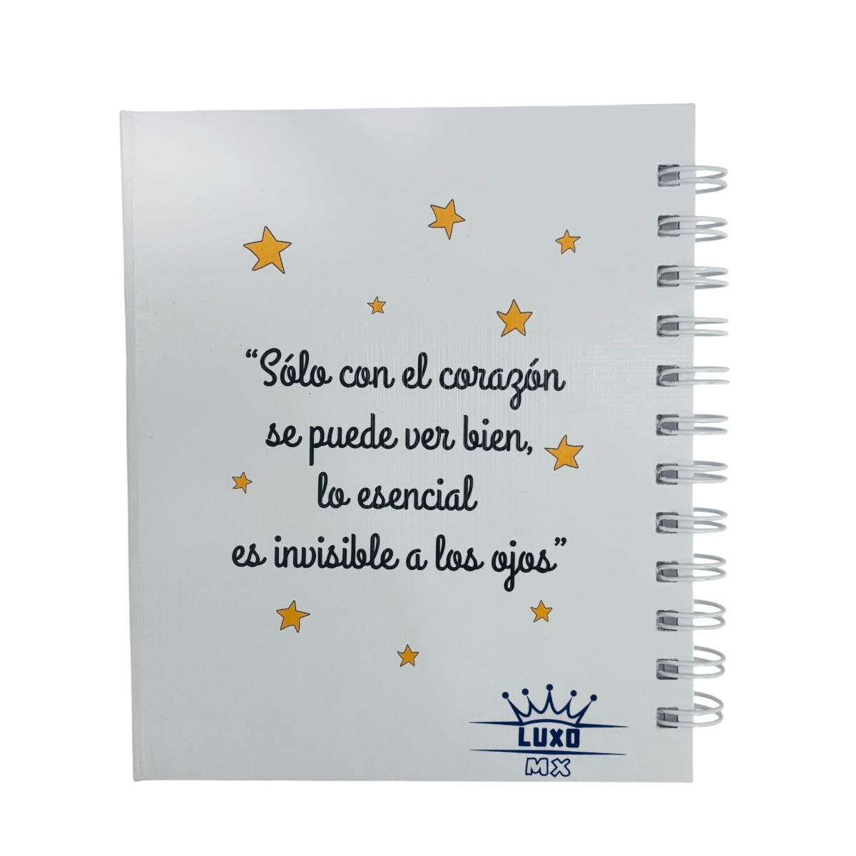 Libreta estilo francés de tapa dura laminado liso con espiral metálico El Principito