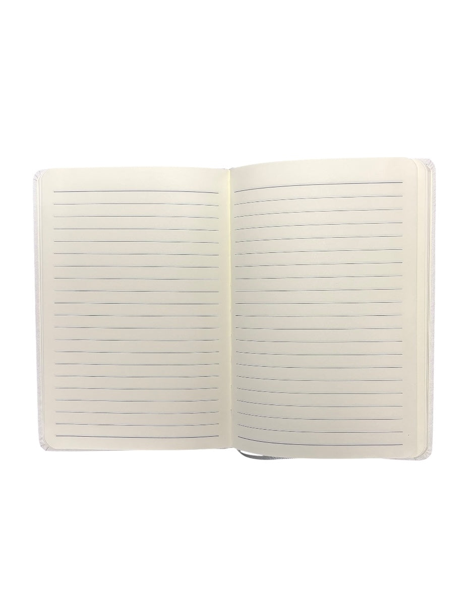 Libreta de tapa dura color blanco, hojas rayadas, BATMAN