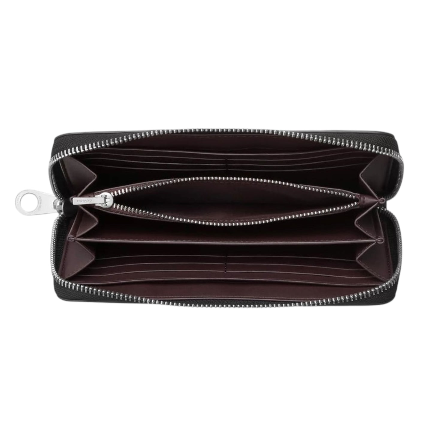 Cartera COACH Color Negro Con Flores Moradas